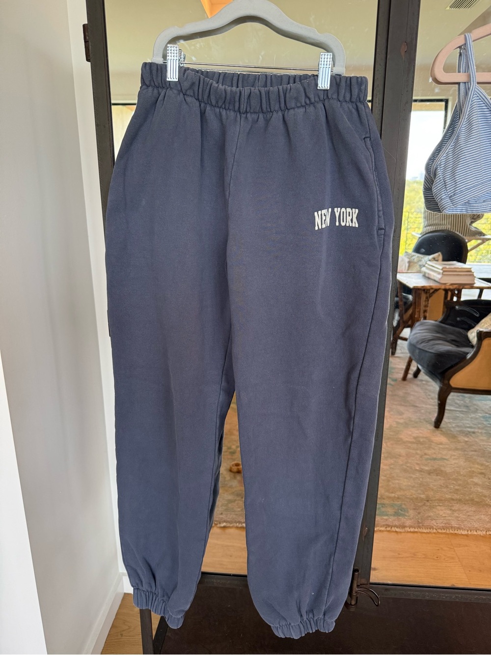 Brandy Melville Navy 'New York' Sweat Joggers